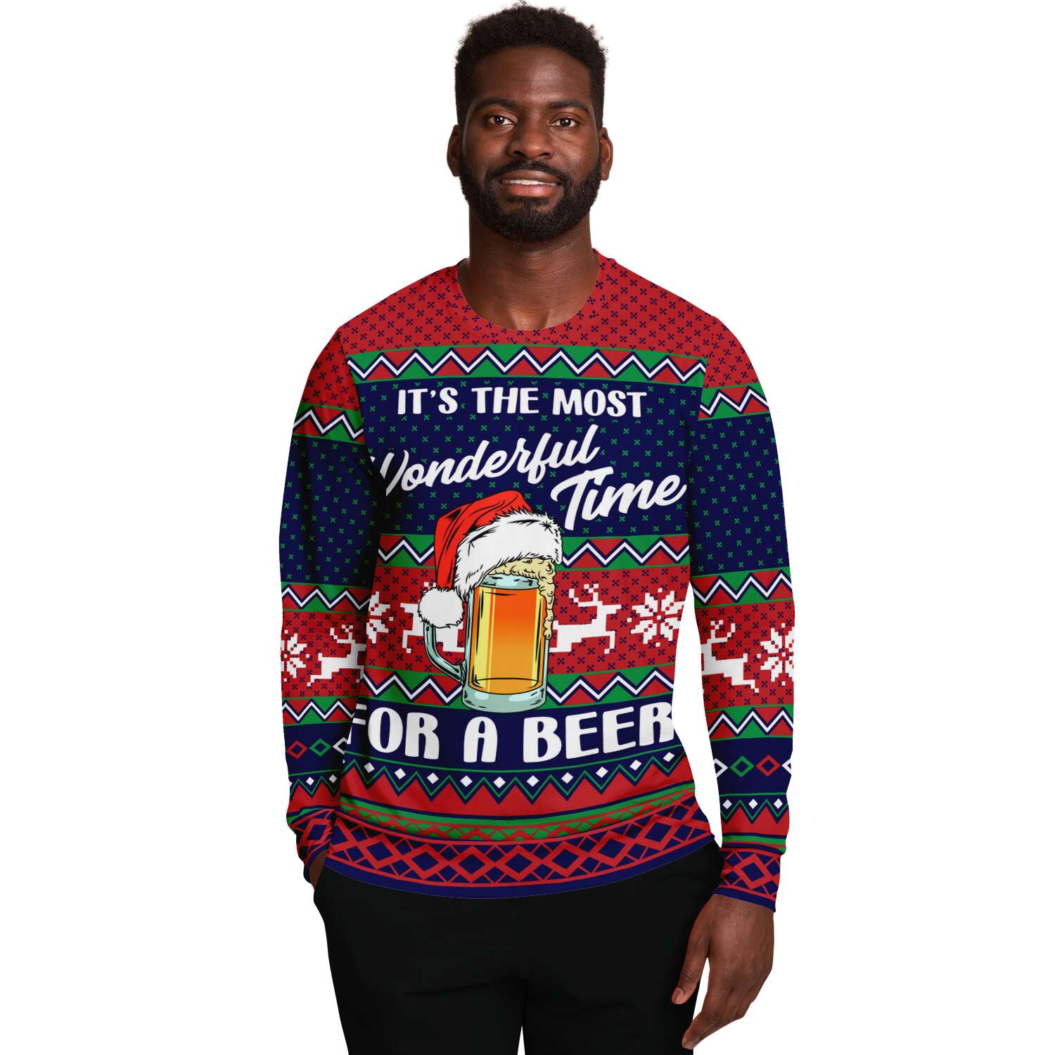 It's The Most Wonderful Time For A Beer Ugly Christmas Sweater-grizzshop