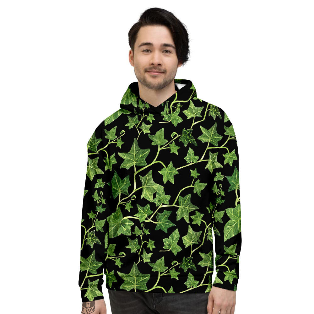 Ivy Leaf Green Print Men's Hoodie-grizzshop