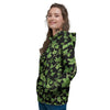 Ivy Leaf Green Print Women's Hoodie-grizzshop