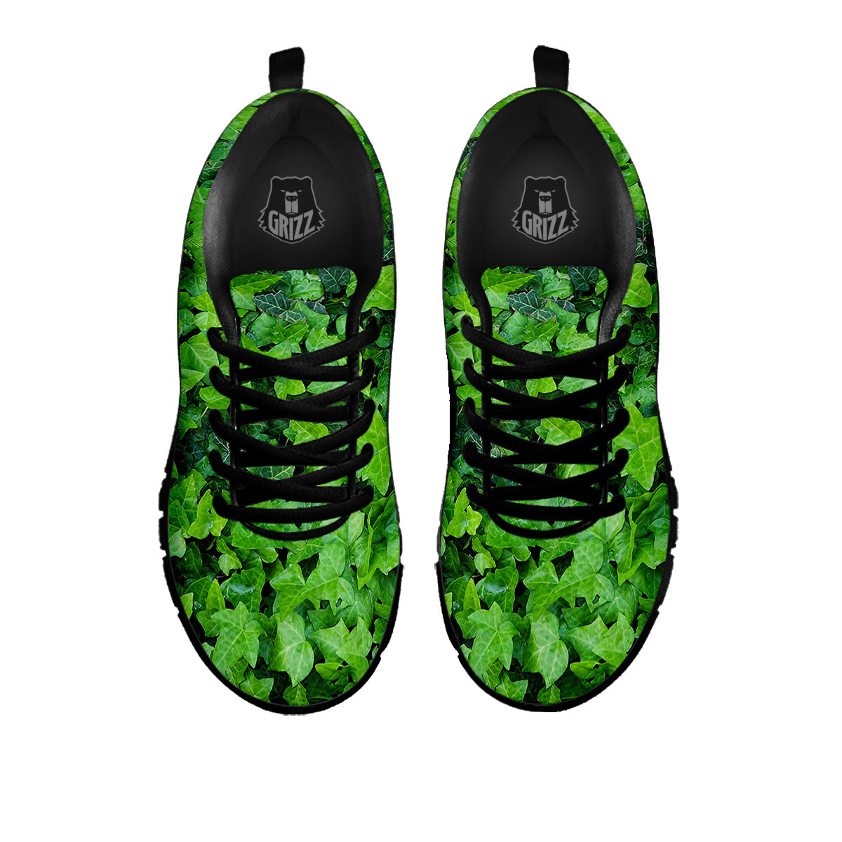 Ivy Wall Green Print Black Sneaker-grizzshop