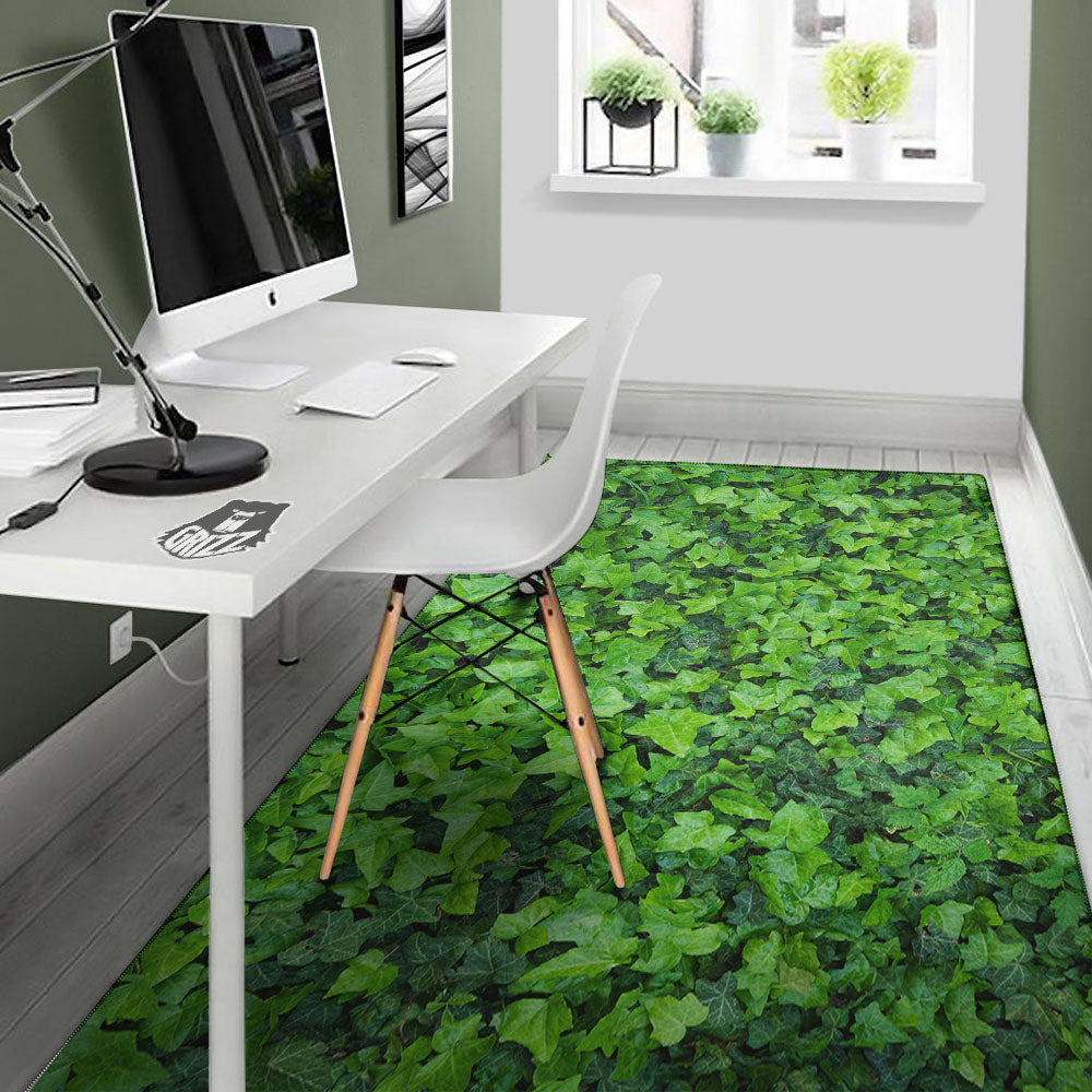Ivy Wall Green Print Floor Mat-grizzshop