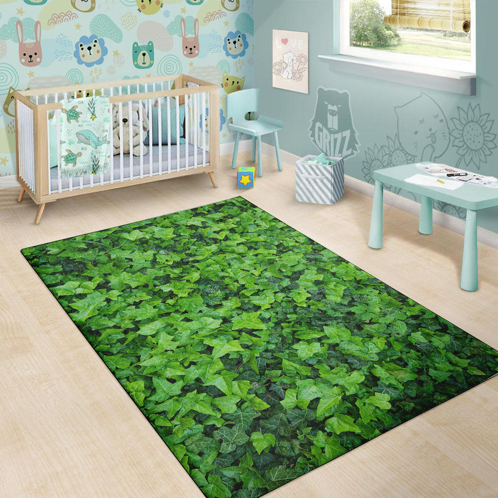 Ivy Wall Green Print Floor Mat-grizzshop