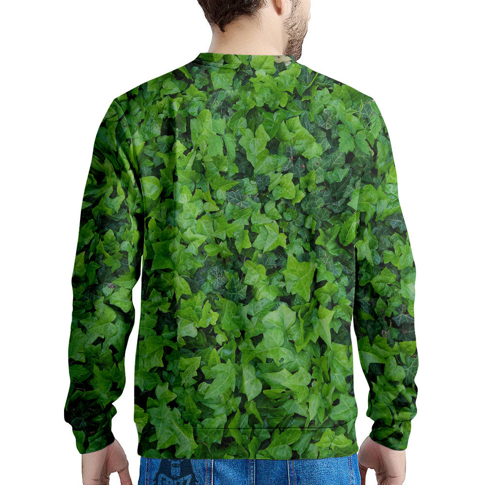 Ivy Wall Green Print Men's Sweatshirt-grizzshop