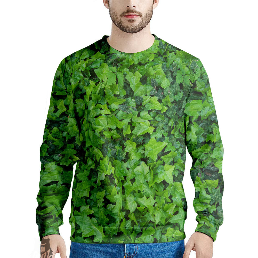 Ivy Wall Green Print Men's Sweatshirt-grizzshop