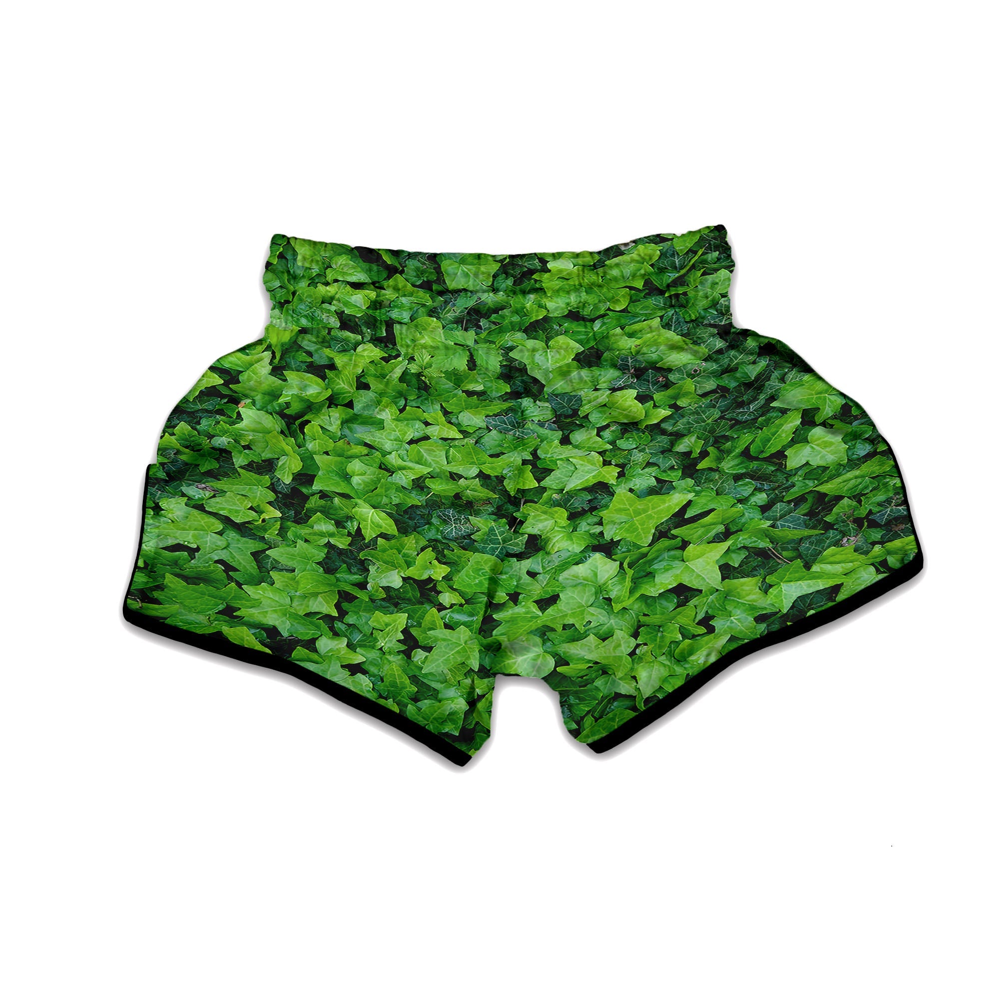 Ivy Wall Green Print Muay Thai Boxing Shorts-grizzshop