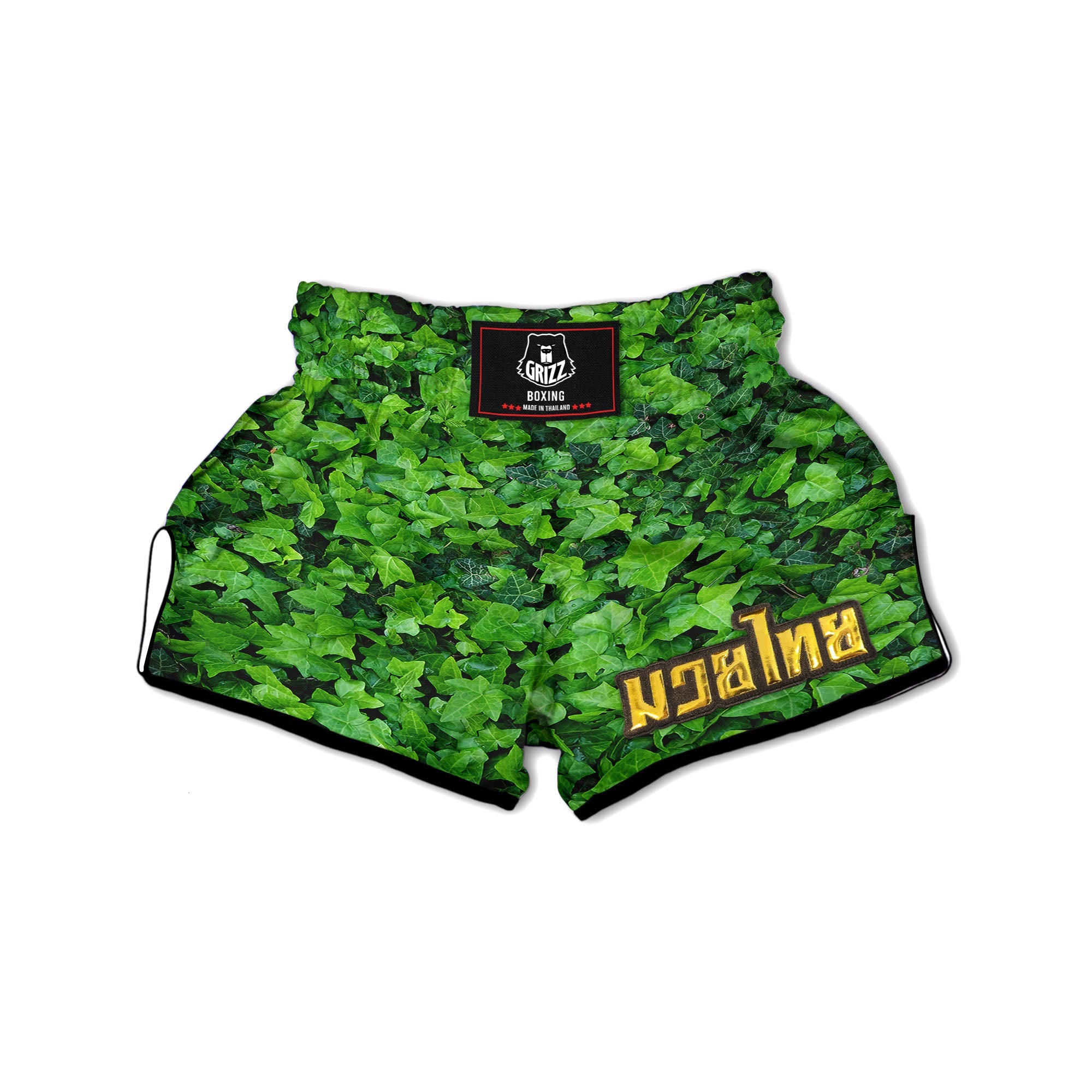 Ivy Wall Green Print Muay Thai Boxing Shorts-grizzshop