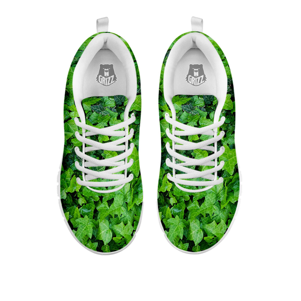 Ivy Wall Green Print White Sneaker-grizzshop