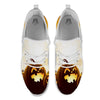 Jack-O'-Lantern Pumpkin Halloween Print White Athletic Shoes-grizzshop