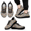 Jack Russell Dog Christmas Pattern Print Black Sneaker Shoes For Men Women-grizzshop