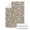 Jack Russell Dog Christmas Pattern Print Blanket-grizzshop