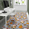 Jack Russell Dog Christmas Pattern Print Floor Mat-grizzshop