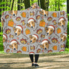 Jack Russell Dog Christmas Pattern Print Hooded Blanket-grizzshop