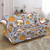 Jack Russell Dog Christmas Pattern Print Loveseat Cover-grizzshop