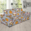 Jack Russell Dog Christmas Pattern Print Sofa Covers-grizzshop