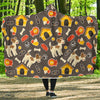 Jack Russell Dog Pattern Print Hooded Blanket-grizzshop