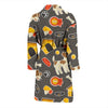 Jack Russell Dog Pattern Print Men Long Robe-grizzshop