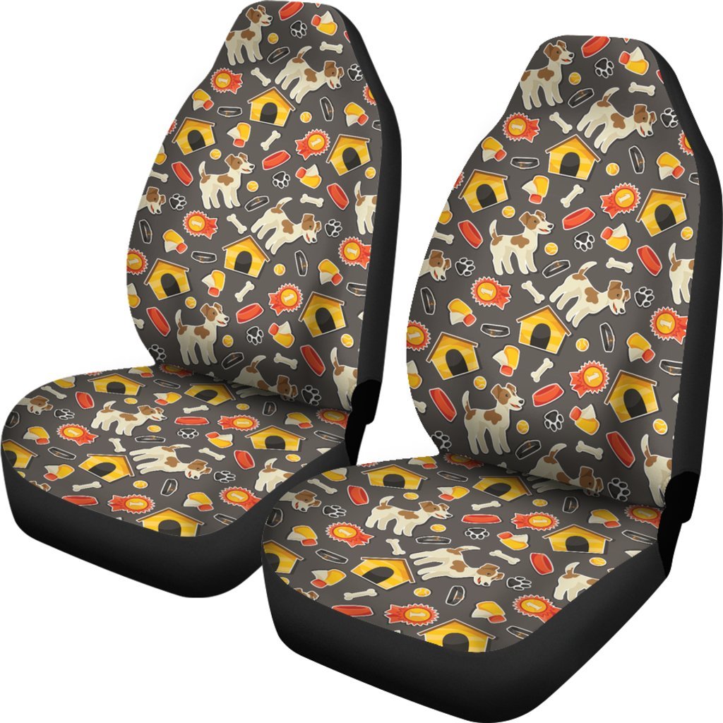 Jack Russell Dog Pattern Print Universal Fit Car Seat Cover-grizzshop