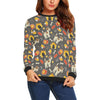 Jack Russell Dog Pattern Print Women Crewneck Sweatshirt-grizzshop