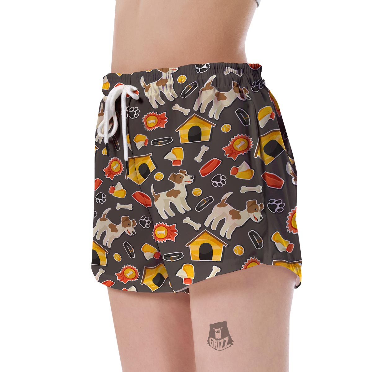 Jack Russell Dog Pattern Print Women's Shorts-grizzshop