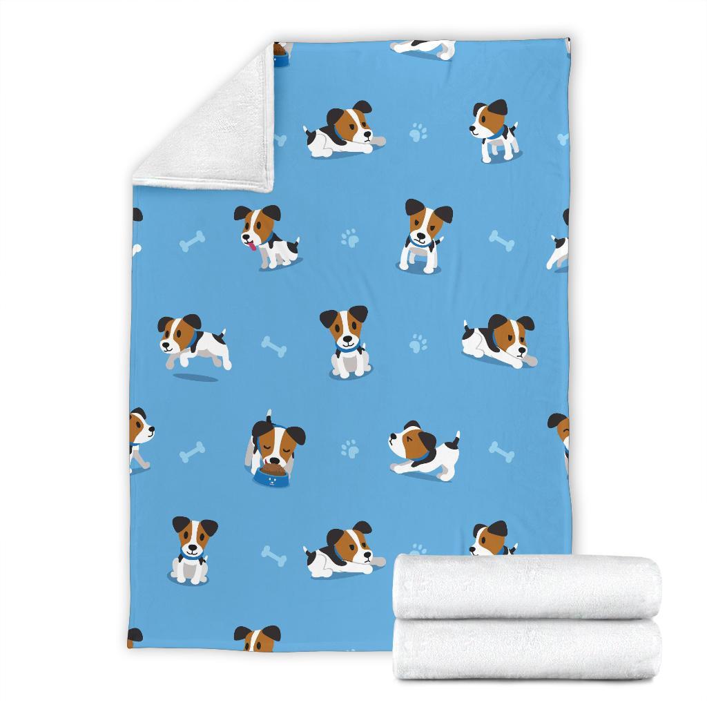 Jack Russell Dog Print Pattern Blanket-grizzshop