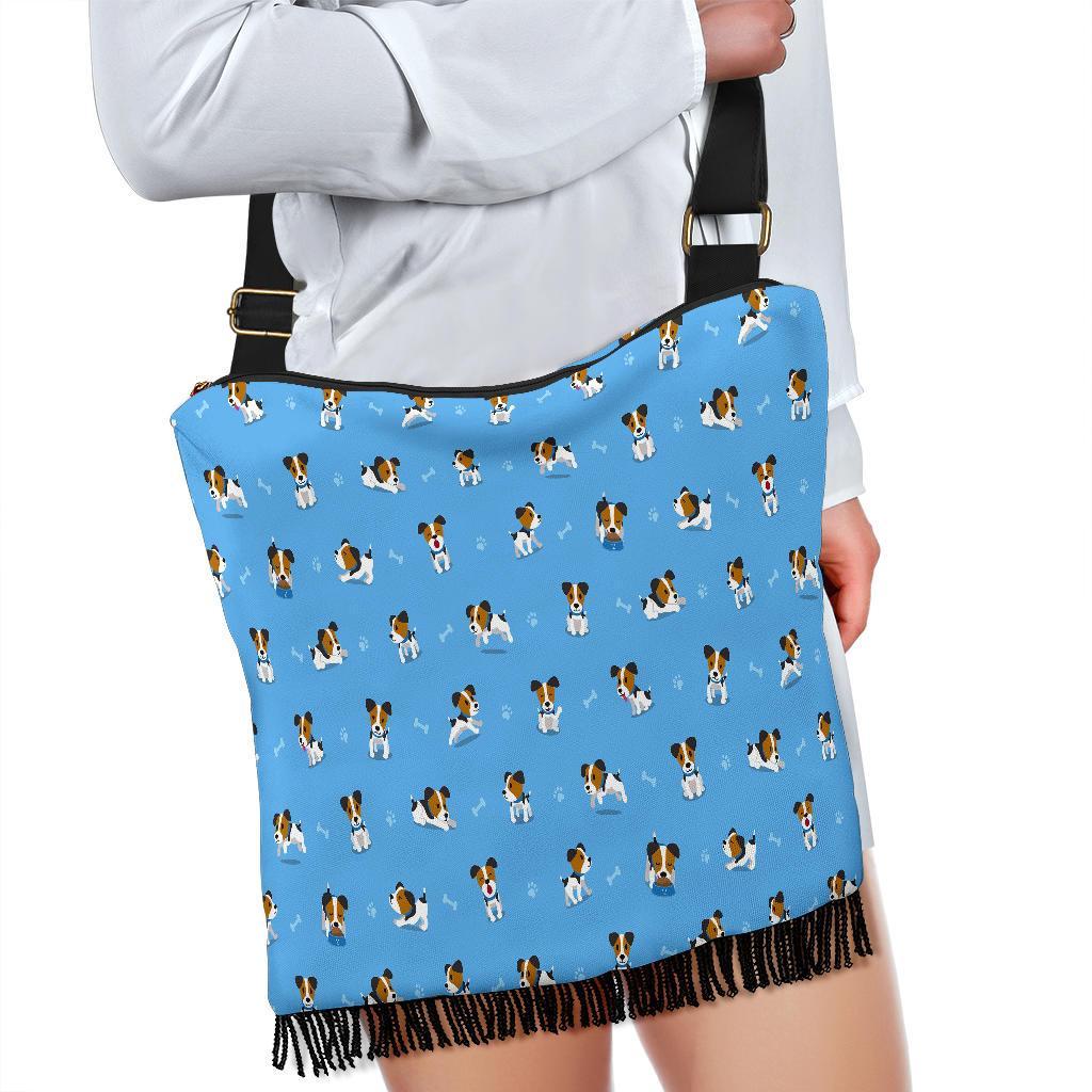 Jack Russell Dog Print Pattern Crossbody Bags-grizzshop