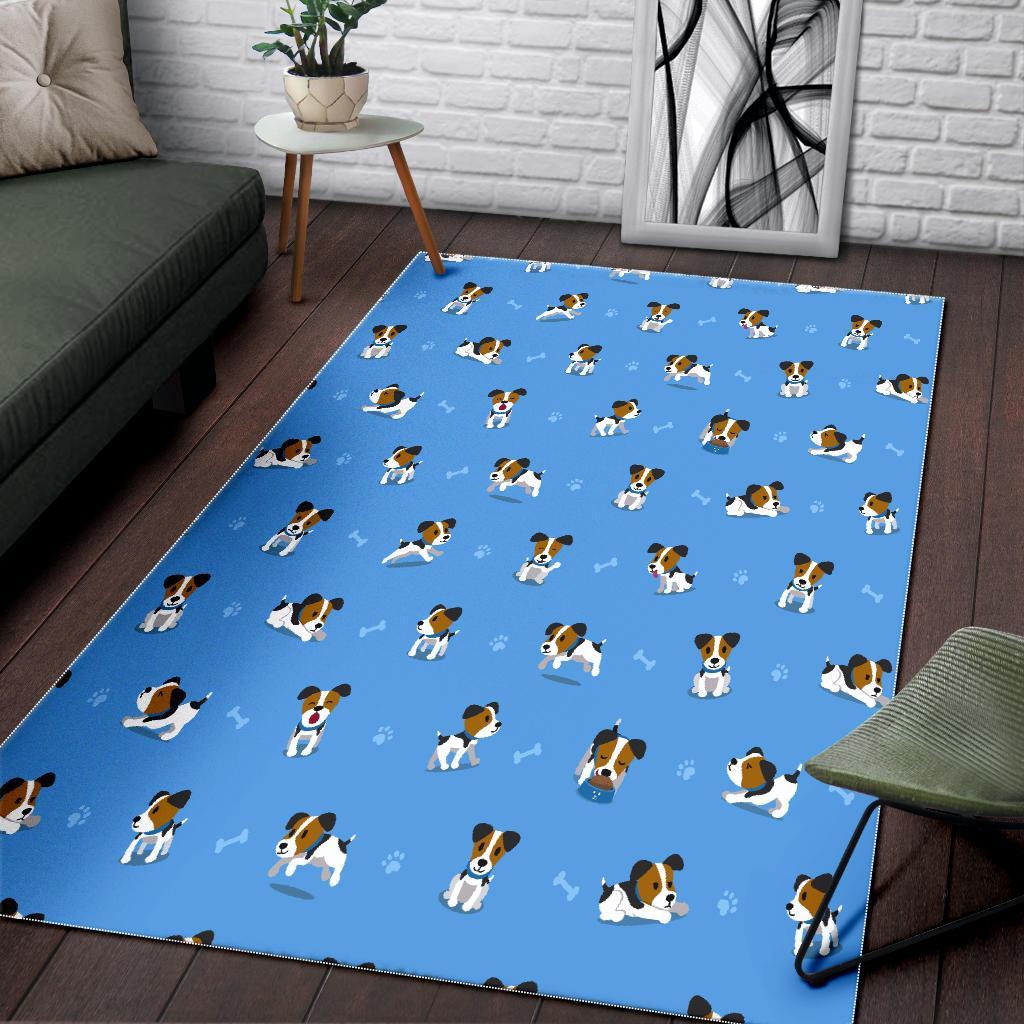 Jack Russell Dog Print Pattern Floor Mat-grizzshop