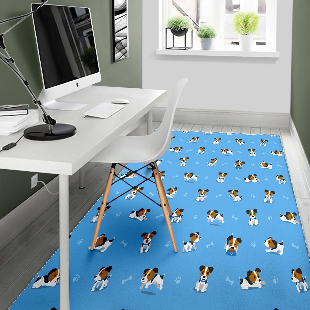 Jack Russell Dog Print Pattern Floor Mat-grizzshop