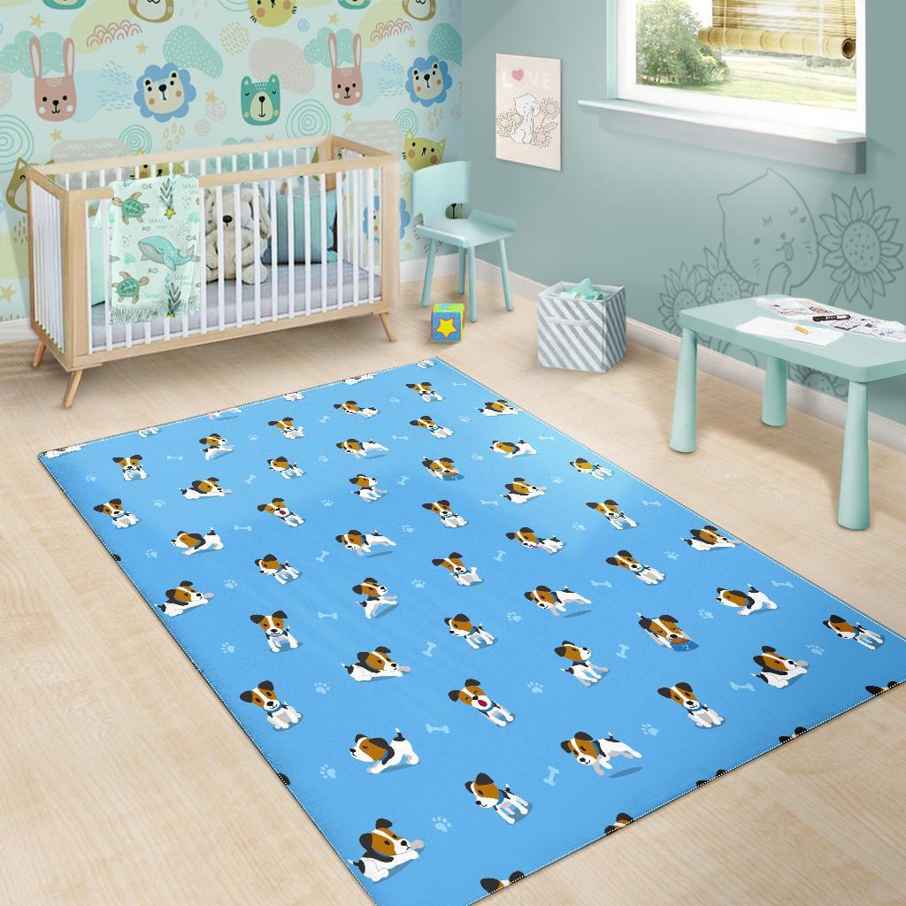 Jack Russell Dog Print Pattern Floor Mat-grizzshop