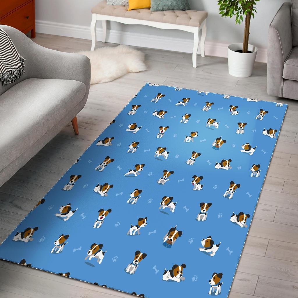 Jack Russell Dog Print Pattern Floor Mat-grizzshop