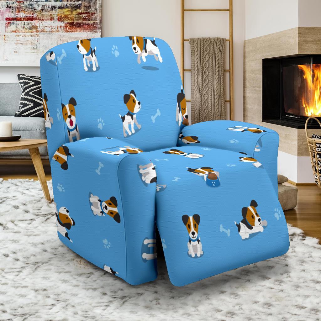 Jack Russell Dog Print Pattern Recliner Cover-grizzshop