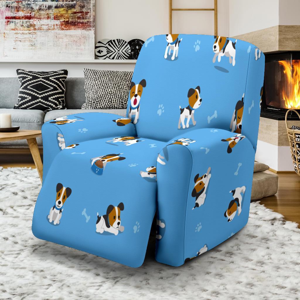 Jack Russell Dog Print Pattern Recliner Cover-grizzshop