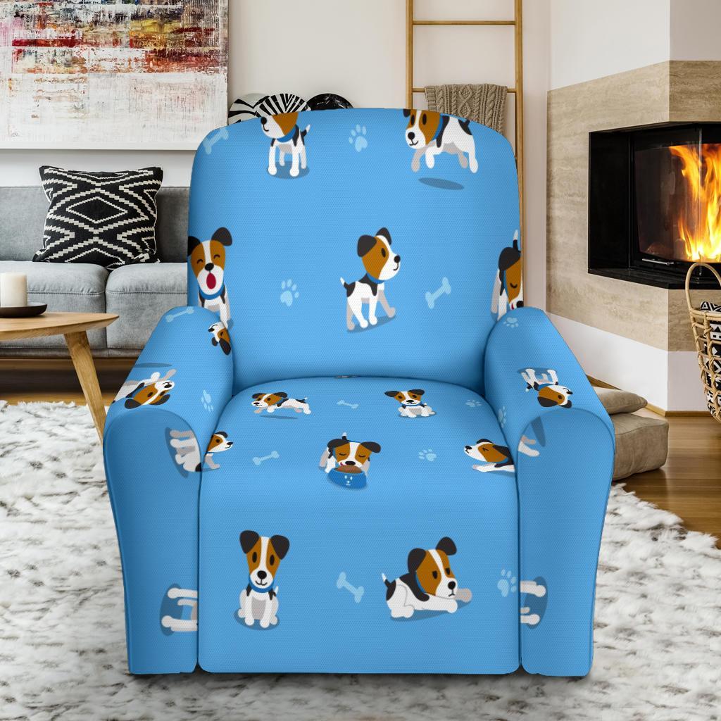 Jack Russell Dog Print Pattern Recliner Cover-grizzshop