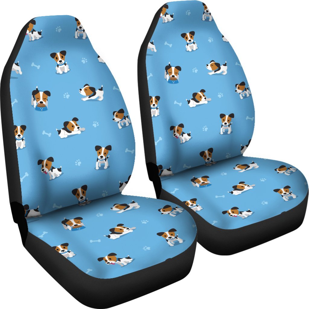 Jack Russell Dog Print Pattern Universal Fit Car Seat Cover-grizzshop