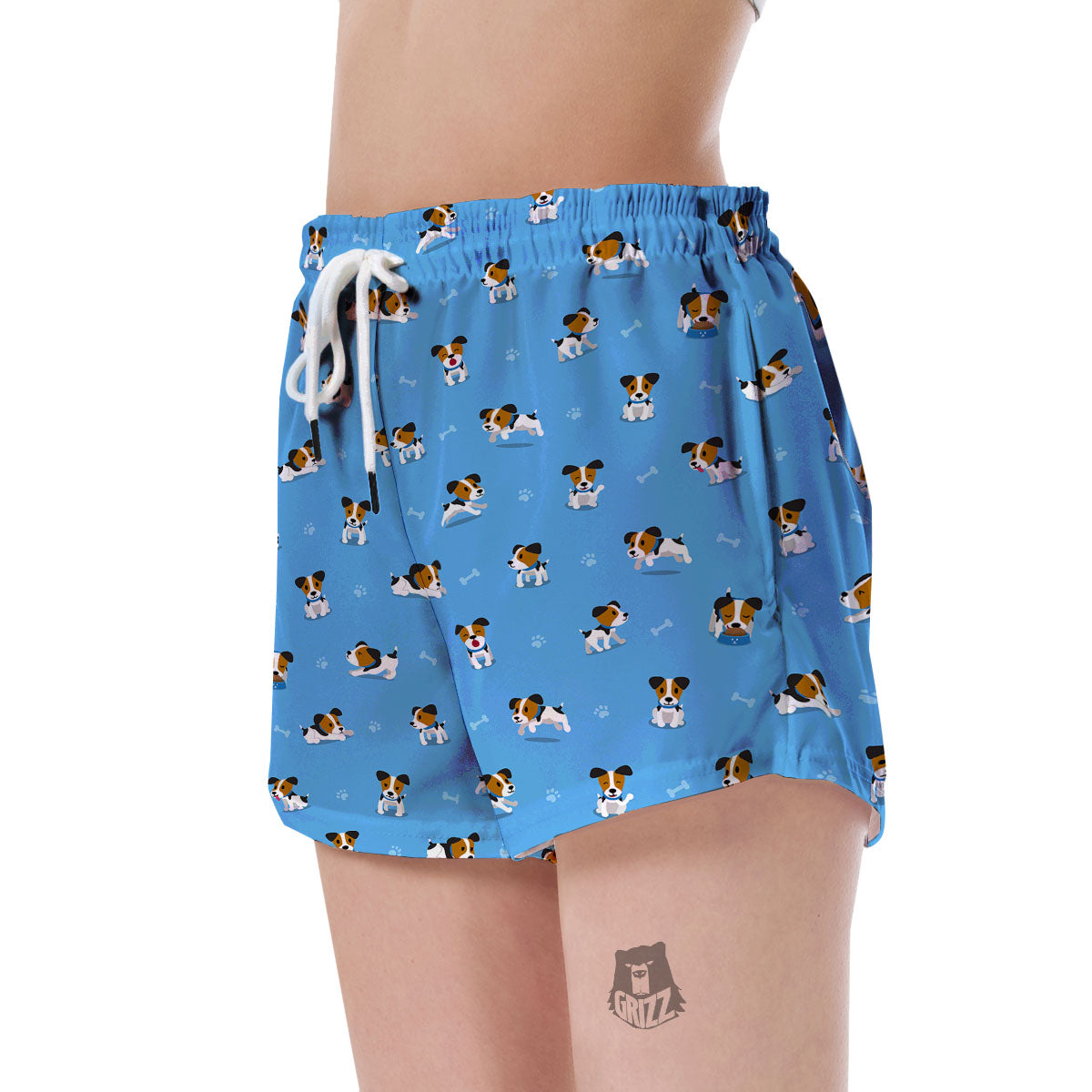 Jack Russell Dog Print Pattern Women's Shorts-grizzshop