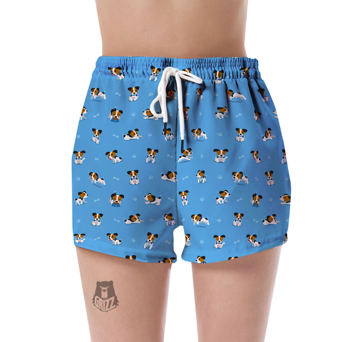 Jack Russell Dog Print Pattern Women's Shorts-grizzshop