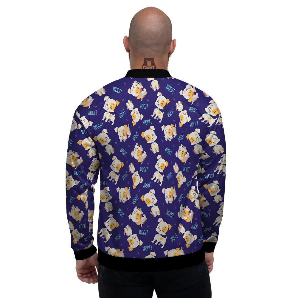 Jack Russell Terrier Cute Print Pattern Men's Bomber Jacket-grizzshop