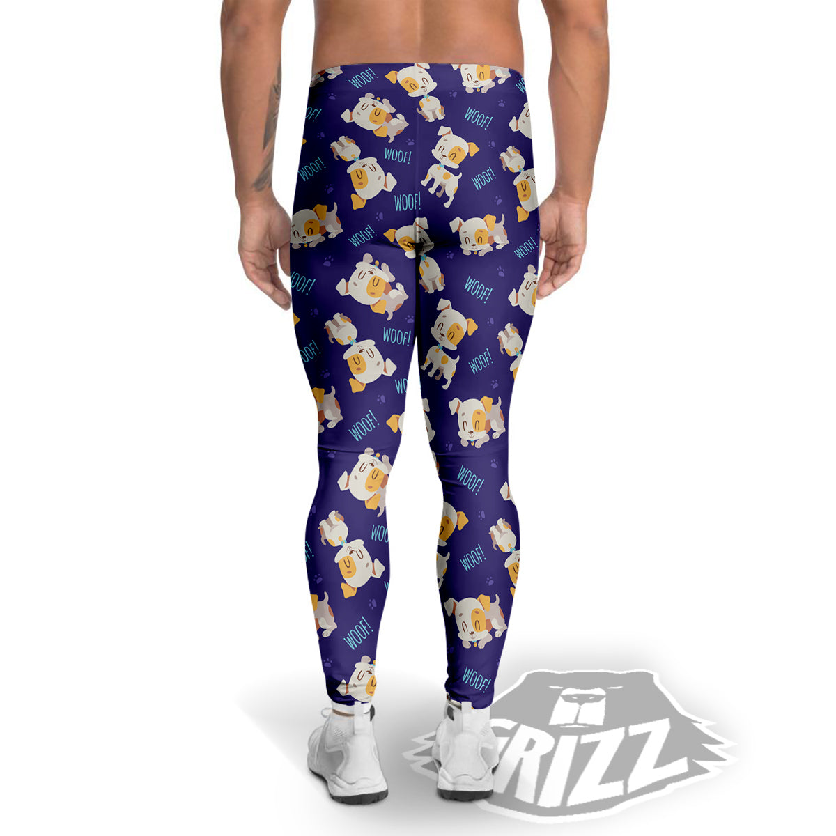 Jack Russell Terrier Cute Print Pattern Men's Leggings-grizzshop