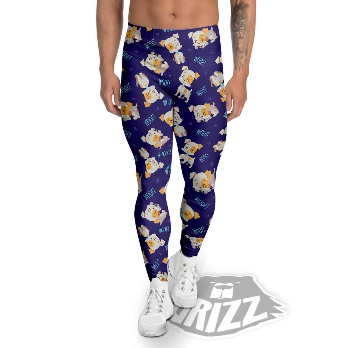 Jack Russell Terrier Cute Print Pattern Men's Leggings-grizzshop