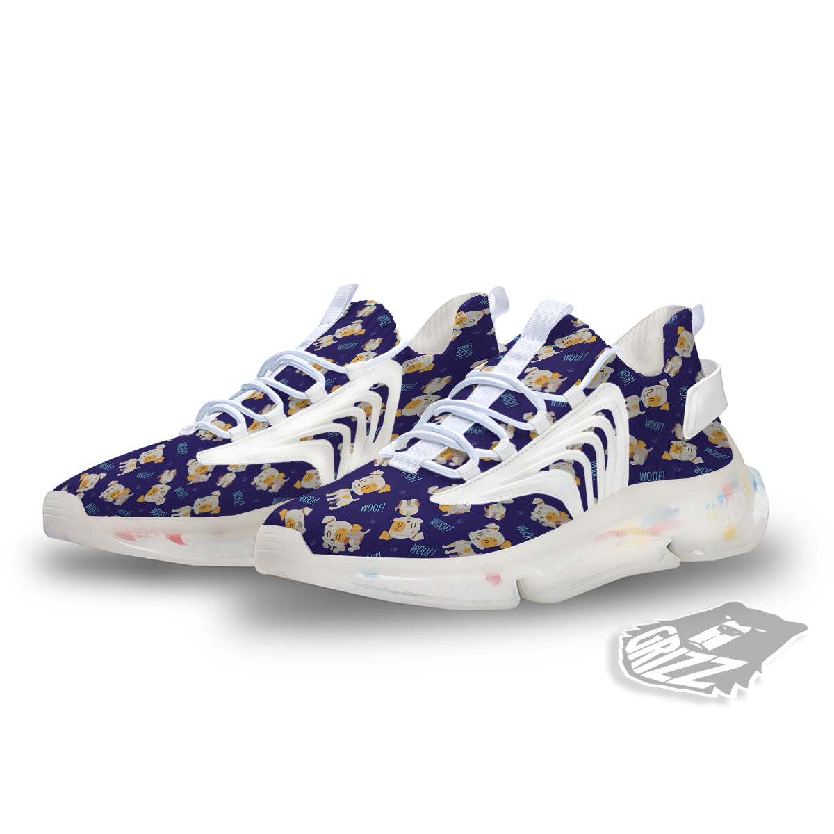 Jack Russell Terrier Cute Print Pattern White Gym Shoes-grizzshop