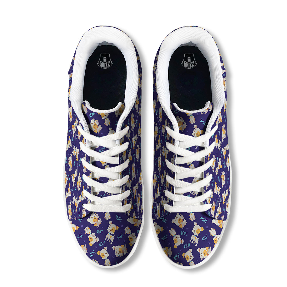 Jack Russell Terrier Cute Print Pattern White Low Top Sneakers-grizzshop