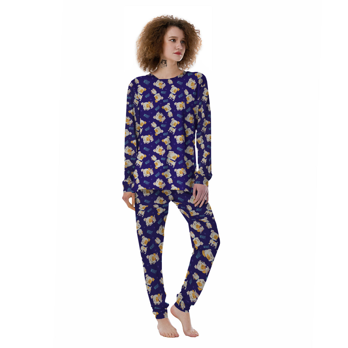 Jack Russell Terrier Cute Print Pattern Women's Pajamas-grizzshop