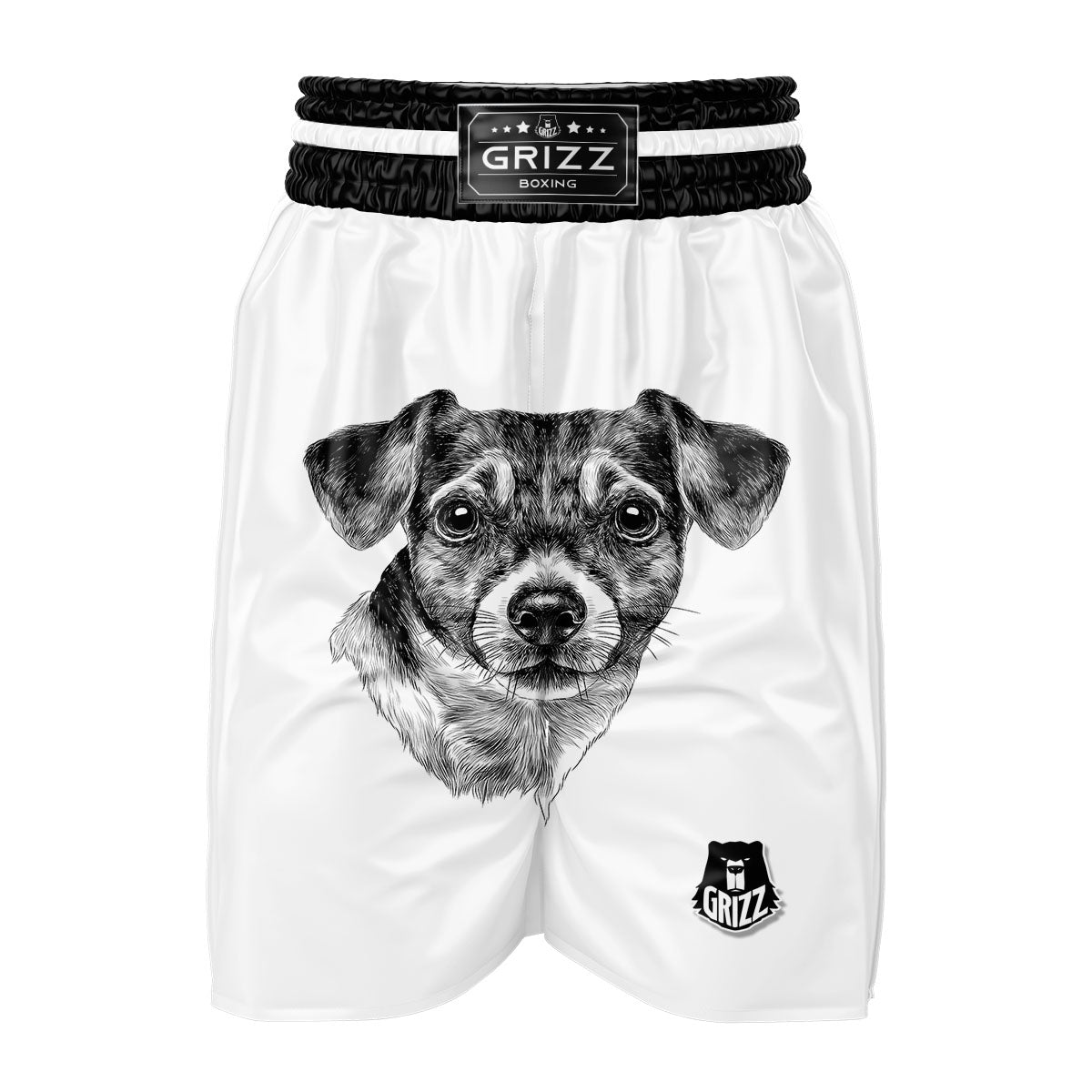 Jack Russell Terrier Drawing Print Boxing Shorts-grizzshop
