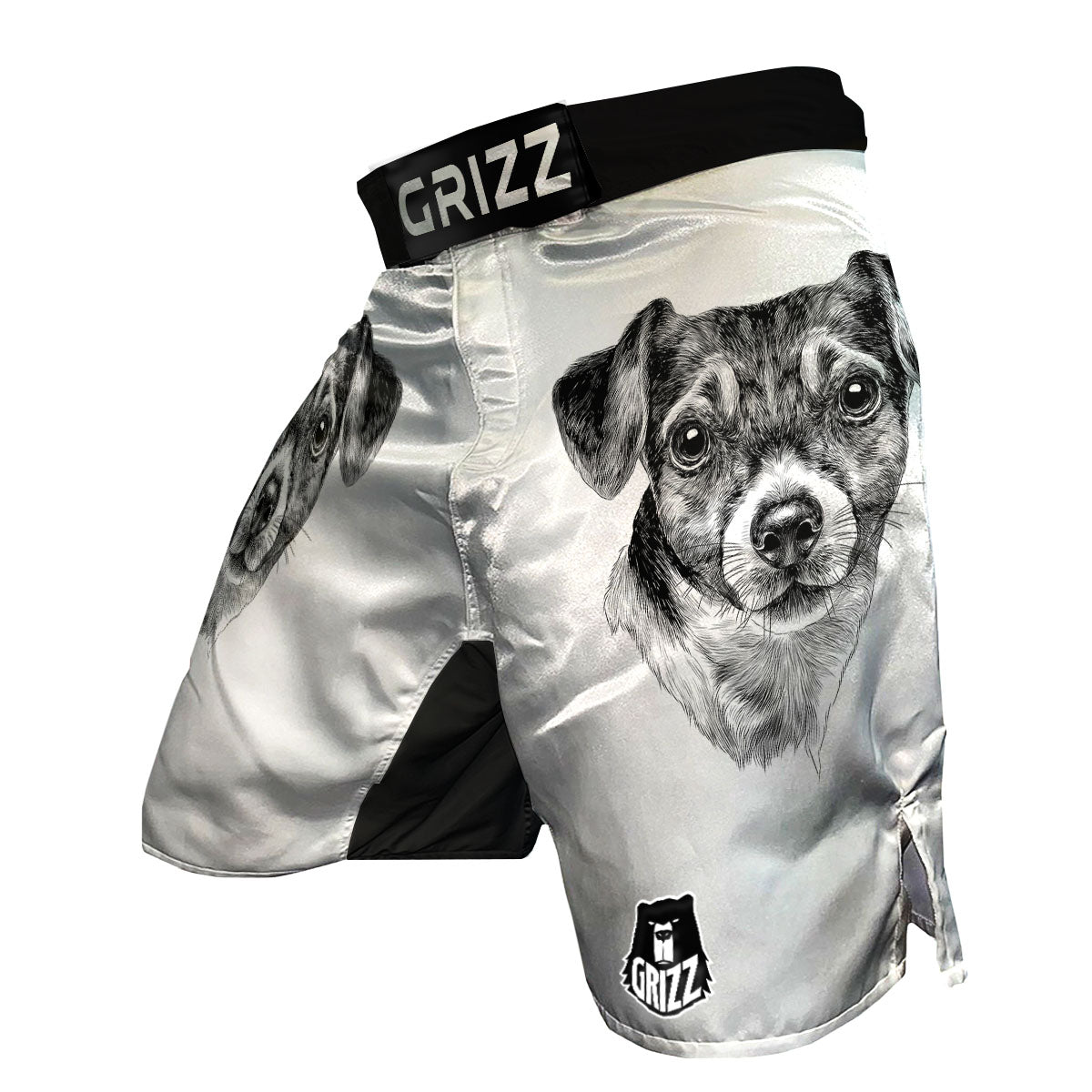 Jack Russell Terrier Drawing Print MMA Shorts-grizzshop