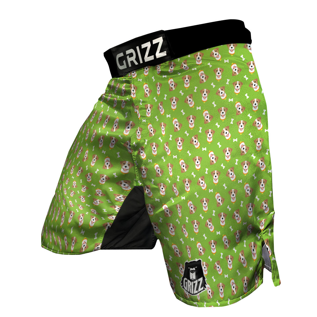 Jack Russell Terrier Happy Print Pattern MMA Shorts-grizzshop