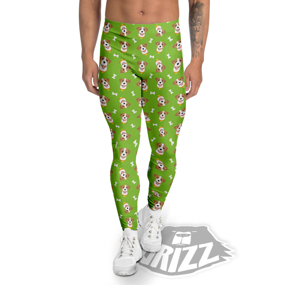 Jack Russell Terrier Happy Print Pattern Men's Leggings-grizzshop