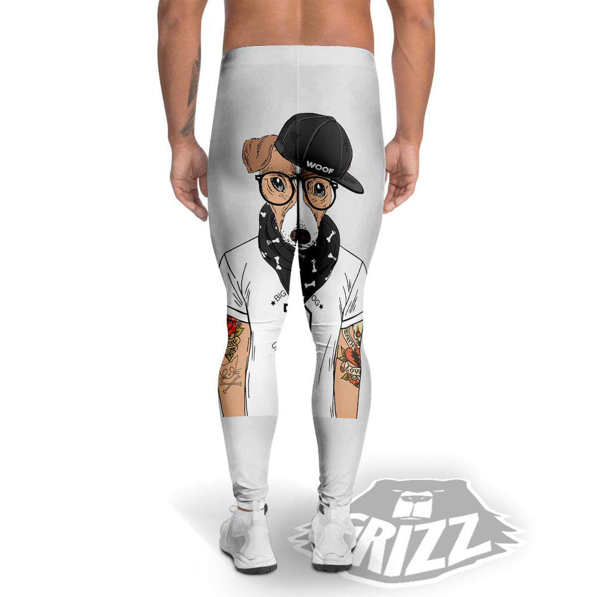Jack Russell Terrier Hipster Print Men's Leggings-grizzshop