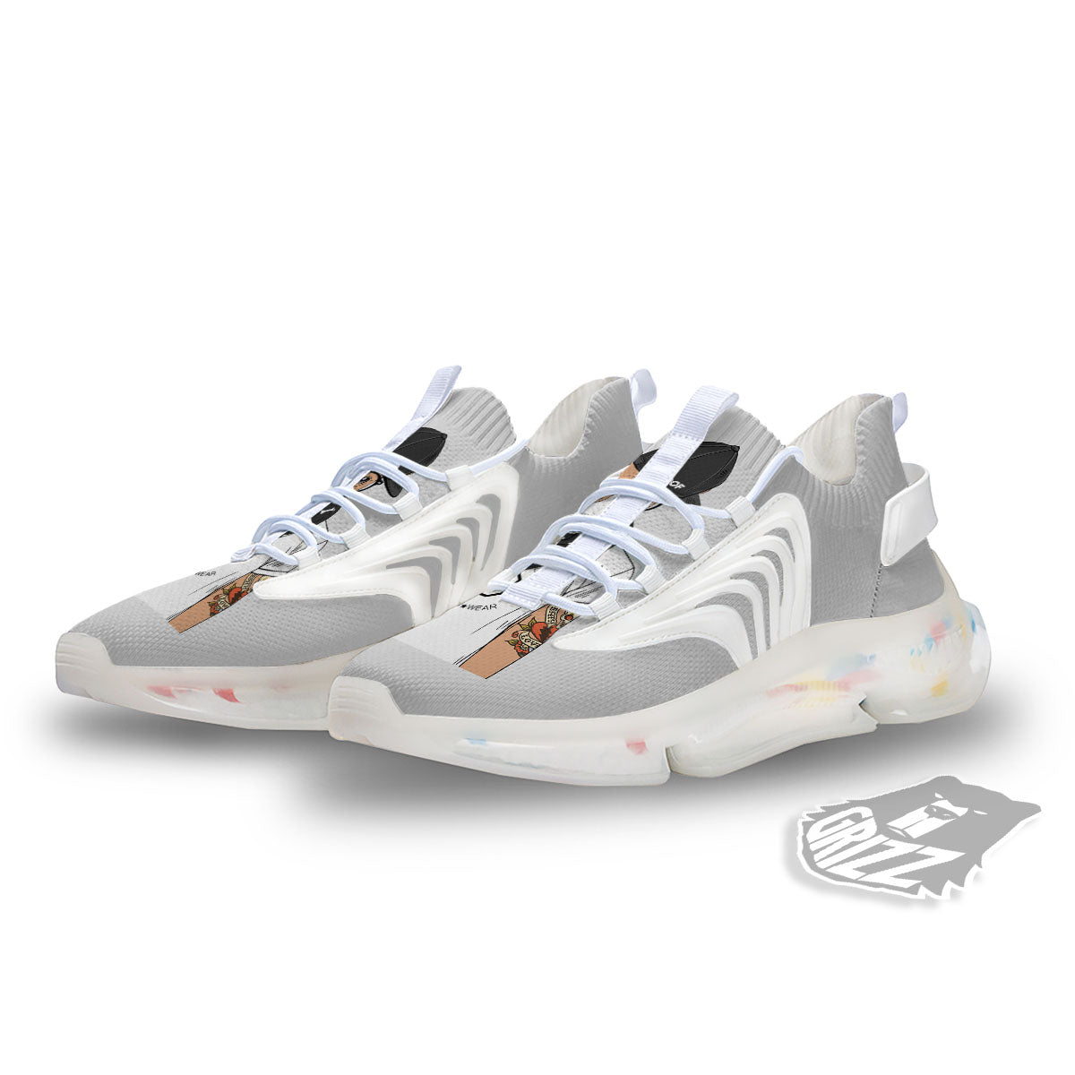 Jack Russell Terrier Hipster Print White Gym Shoes-grizzshop