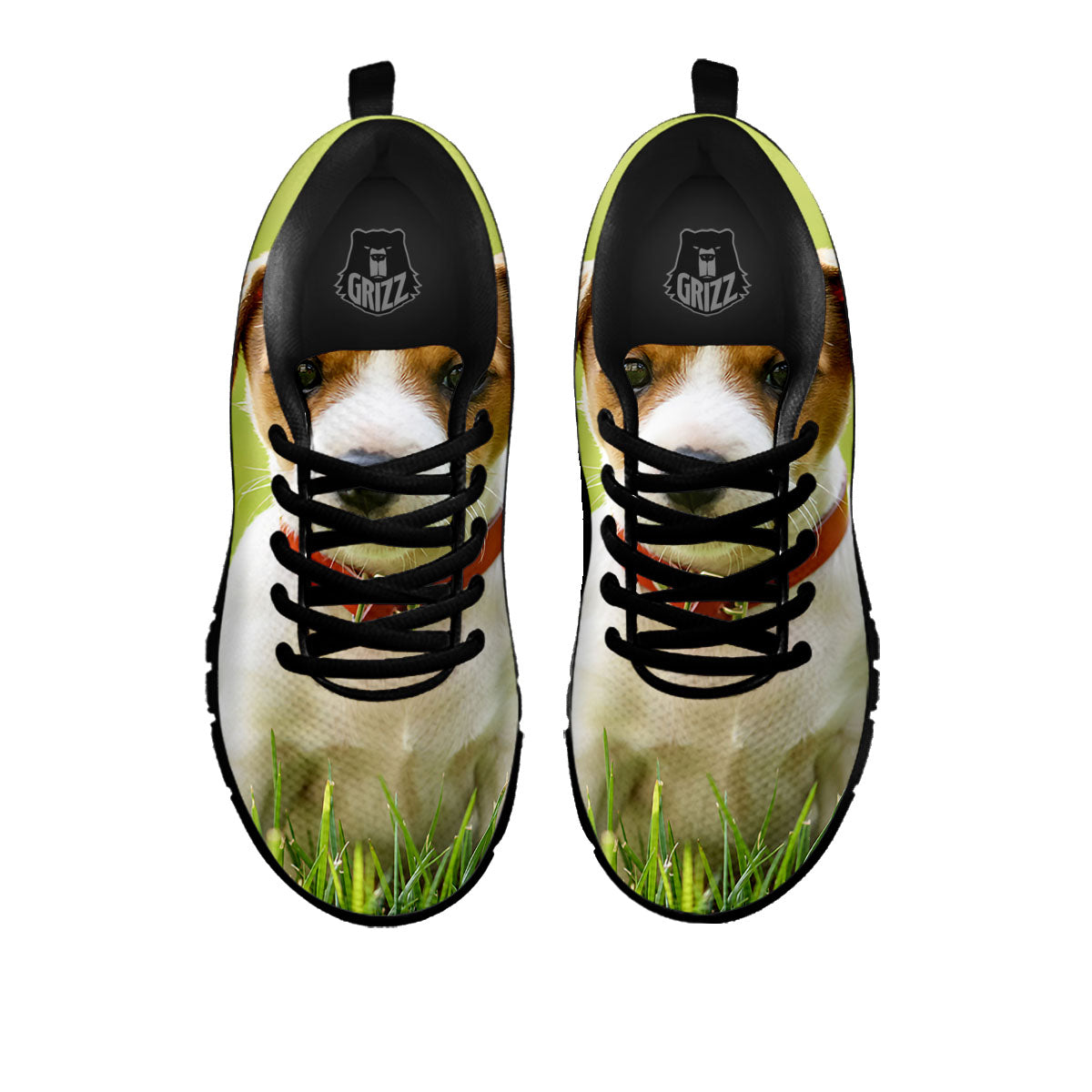 Jack Russell Terrier Little Print Black Sneaker-grizzshop