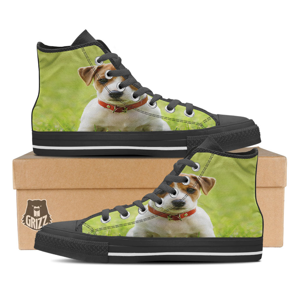 Jack Russell Terrier Little Print High Top Shoes-grizzshop