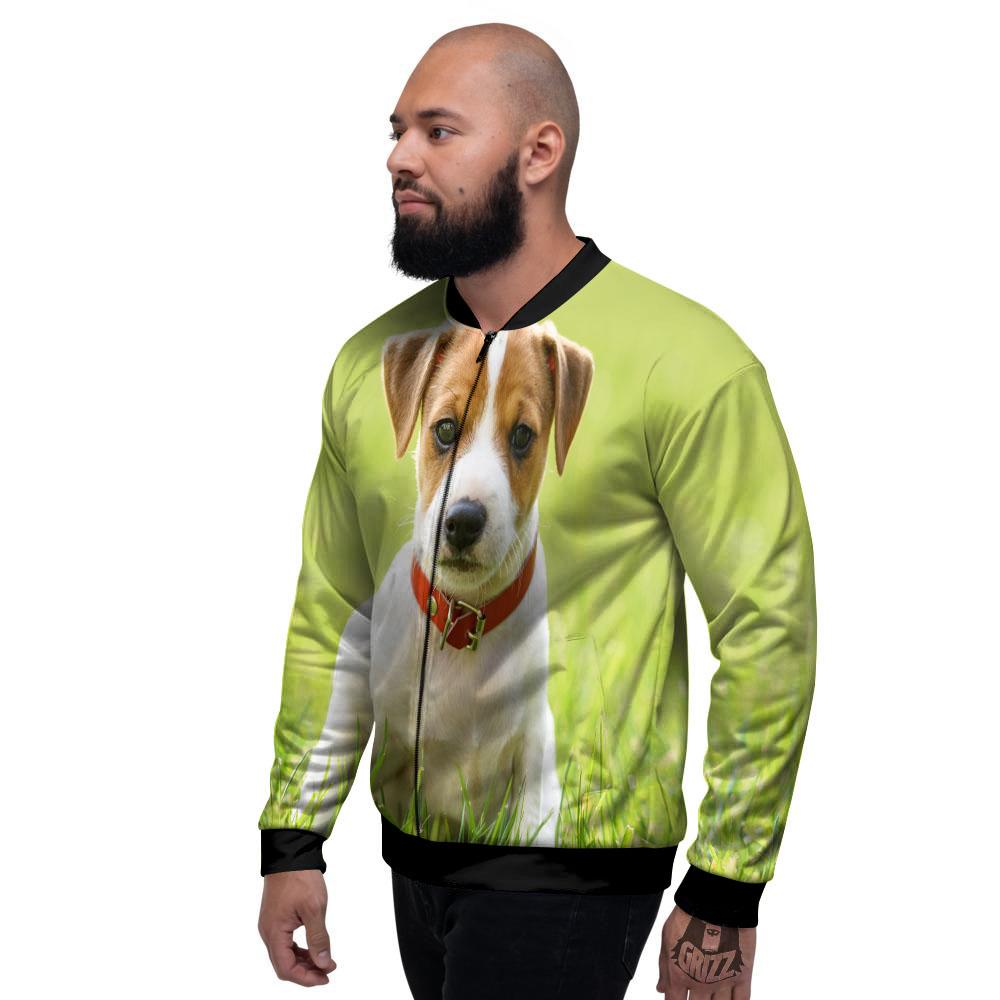 Jack Russell Terrier Little Print Men's Bomber Jacket-grizzshop